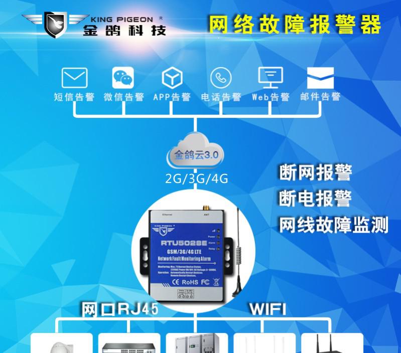 4G RTU断电断网无线报警器RTU5028E